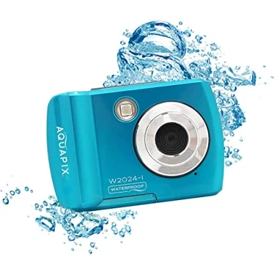 Abbildung von Aquapix W2024″Splash&quot; Iceblue Unterwasserkamera Kompaktkamera (Unterwasserkamera)