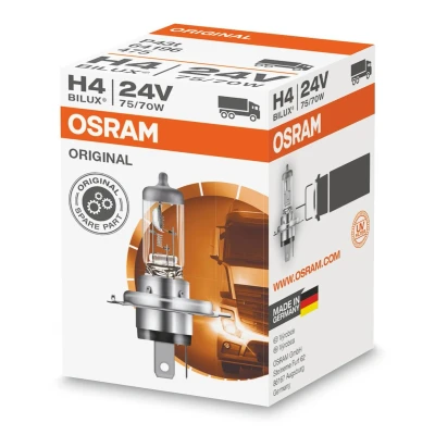 Abbildung von OSRAM 64196 Glühlampe, Fernscheinwerfer H4 24V 75/70W 3200K Halogen MAN: L 2000, M 2000 M, TGX, IVECO: DAILY 2 Pritsche/Fahrgestell, EuroCargo I III