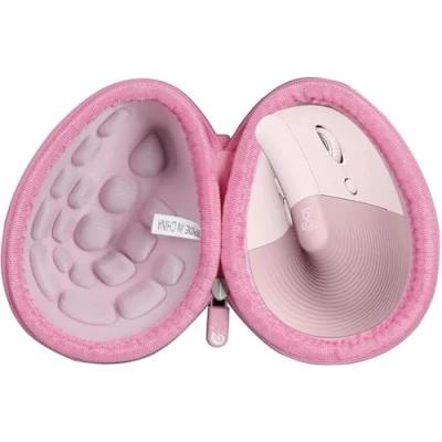 Abbildung von Hermitshell Hart Reise Fall für Logitech Lift Vertikale Ergonomische Maus (Rosa)