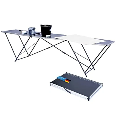 Abbildung von Goods+Gadgets Klapptisch Klappbarer Multifunktionstisch (Markttisch, Campingtisch Mehrzwecktisch), höhenverstellbarer Tapeziertisch
