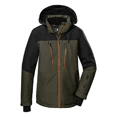 Abbildung von killtec Herren Skijacke/Funktionsjacke mit abzippbarer Kapuze und Schneefang KSW 127 MN SKI JCKT, dark moss, S, 38675 000