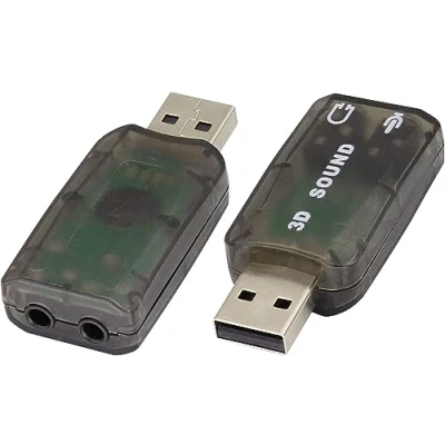 Abbildung von zdyCGTime Externe 5.1 USB Stereo Soundkarte,USB 2.0 zu 3D Virtual Kanal Audioadapter,Mit 3,5mm Mic In und Audio Out Anschlüssen,Kompatibel mit Windows Mac,PC,Notebook.(Schwarz)
