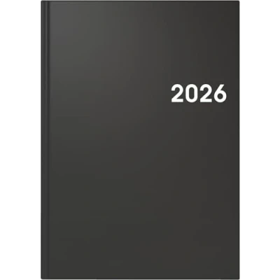 Abbildung von Brunnen Buchkalender 795 A5 1 Tag/Seite Balacron Einband schwarz 2026