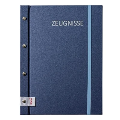 Abbildung von Roth Organisationsmappe Zeugnismappe Metallium, Blau, DIN A4, mit 12 Hüllen