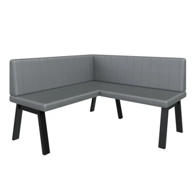 Abbildung von Eckbank Akiko Metal A Eckbankgruppe für Ihrem Esszimmer, Küche modern, Sitzecke, Essecke. Perfekt Küche, Büro und Rezeption. Solide Starke Verarbeitung. (130x130 Soft29)