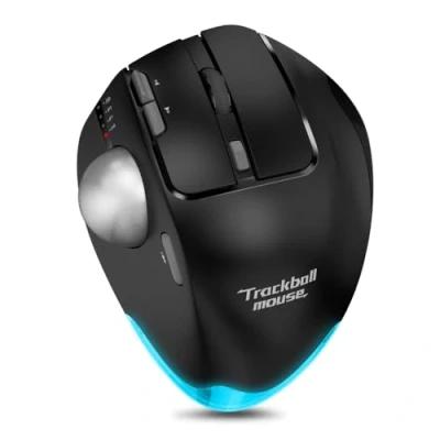 Abbildung von zelotes Trackball Maus,4800DPI 8 Tasten Kabellose Bluetooth Maus,Daumenbedienung,Wiederaufladbar Ergonomische Maus,Maus Kabellos Funkmaus für Laptop,PC,Tablets