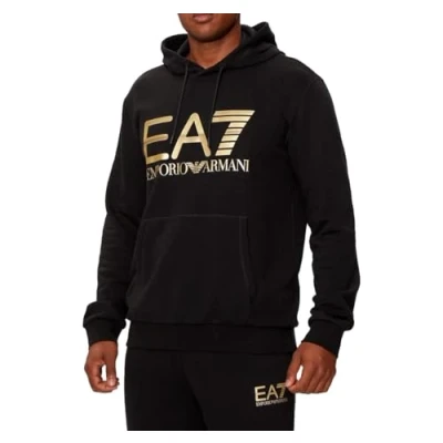 Abbildung von EA7 Emporio Armani Felpa Kapuzenpullover, Herren, Größe: Large, Black