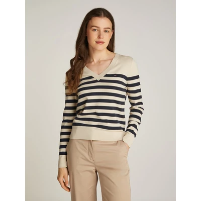 Abbildung von Tommy Hilfiger Stitch Sweater Strickpullover, Damen, Größe: XS, Dark night navy
