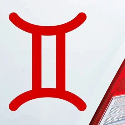 Abbildung von Hellweg Druckerei Gemini Zwilling Sternzeichen Sterne Horoskop Auto Aufkleber Sticker Heckscheibenaufkleber