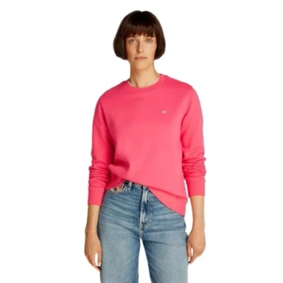 Abbildung von Tommy Jeans Damen TJW REG S Flag Crew DW0DW19959 Pullover Sweatshirt, Red (Amour), XXS