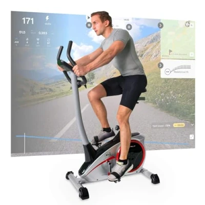 Abbildung von Christopeit Sport Heimtrainer AL 2 S Digital, 24 stufig bis 150 kg Gewicht, Magnet Bremssystem, LCD, Bluetooth Silber