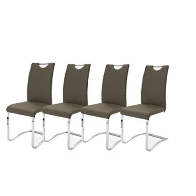 Abbildung von Robas Lund, Stuhl, Esszimmerstuhl, Schwingstuhl Köln, 4er Set, Braun, 57 x 43 100 cm