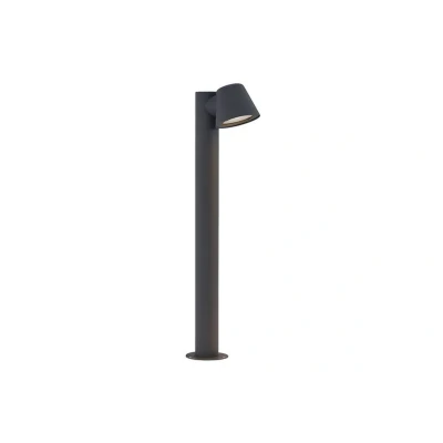 Abbildung von Lindby Pollerleuchte Ileyna, dimmbar, Leuchtmittel nicht inklusive, Modern, Aluminium, Eisen, Glas, dunkelgrau, 1 flammig, GU10