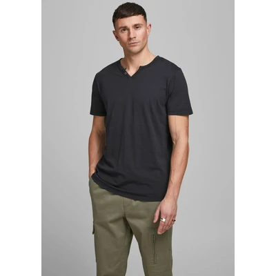 Abbildung von Jack &amp; Jones Jjesplit NECK SS NOOS Tshirt basic, Herren, Größe: Large, Black
