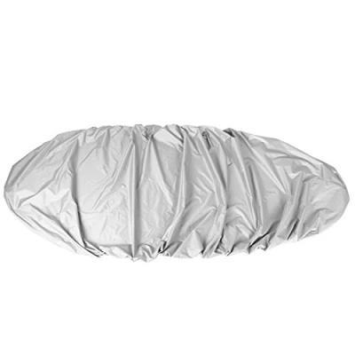 Abbildung von Eddwiin Kajak Abdeckung,Universal Polyester Aufbewahrungs Persenning,Wasserdicht Bootsabdeckung Kompatibel für Kanu Boot 3.6 4m Länge (Grau)