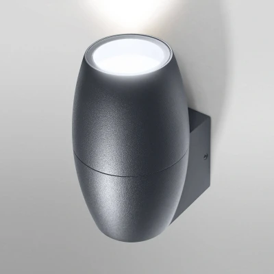 Abbildung von LEDVANCE LED Wandleuchte für 1x GU10 Leuchtmittel, Design Leuchte Aussen in Kanonenoptik, 1 seitige indirekte Beleuchtung, aus hochwertigem Aluminium dunkelgrau, ENDURA CANNON Wall Down