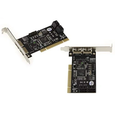 Abbildung von KALEA INFORMATIQUE PCI Controller Karte 4 + 2 SATA eSATA Ports mit SIL3114 Chipsatz. Unabhängige oder geclusterte Laufwerke Raid 0 1 0+1.