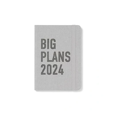 Abbildung von Letts of London Big Plans A6 Tag pro Seite mit Terminen mehrsprachig Stone 2024