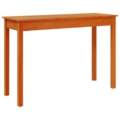 Abbildung von vidaXL Konsolentisch, Flurtisch mit Platte, Beistelltisch für Wohnzimmer, Sofatisch Sideboard, Modern, Wachsbraun Massivholz Kiefer