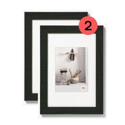 Abbildung von walther design Bilderrahmen Home Holzrahmen 20x30 cm schwarz, Doppelpack, HO030BD