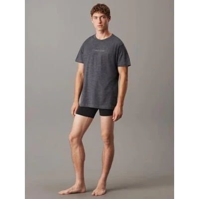 Abbildung von Calvin Klein Lounge Nachtwäsche Shirt, Herren, Größe: Large, Dark grey heather