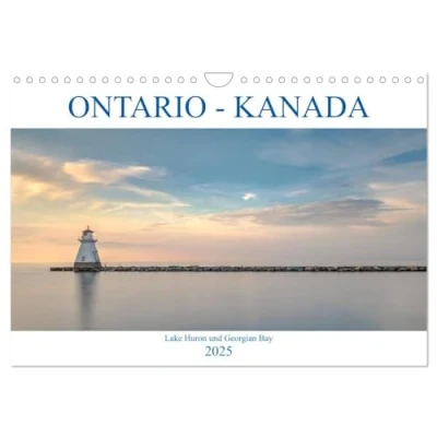 Abbildung von Ontario Kanada, Lake Huron und Georgian Bay (Wandkalender 2025 DIN A4 quer), CALVENDO Monatskalender