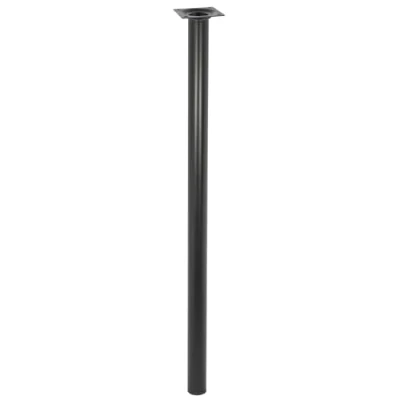 Abbildung von WAGNER Möbelbein/Tischbein/Möbelfuß Classic Retro Ø 30 x 600 mm, integrierte Anschraubplatte 60 Innengewinde 10 Stahl pulverbeschichtet schwarz 12106001