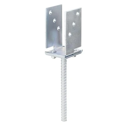 Abbildung von Alberts U Pfostenträger, breitenverstellbar, Breite 71 131 mm, Betonanker 200 mm