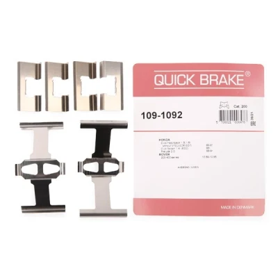 Abbildung von QUICK BRAKE 109 1092 Zubehörsatz, Scheibenbremsbelag HONDA: Civic V Hatchback, Jazz 2 Schrägheck, 3 ROVER: 45 Limousine