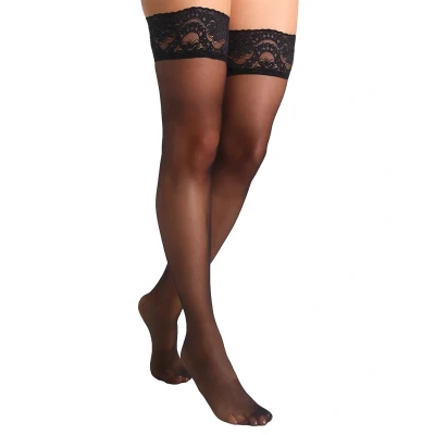 Abbildung von Kunert Mystique Overkneestrümpfe, Damen, Größe: 41 42, Black