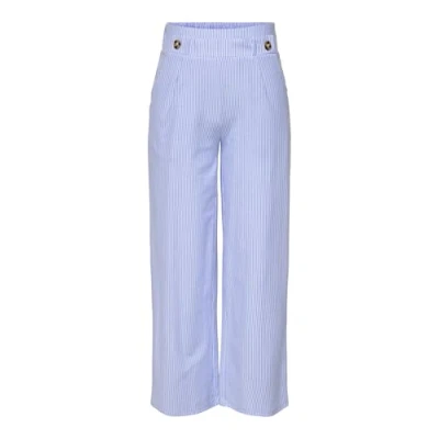 Abbildung von JACQUELINE de YONG Stoffhose Gestreifte Culotte Hose mit elastischem Bund und Knöpfen JDYNELLI LONG PANT JRS