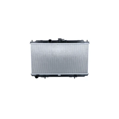 Abbildung von NRF 53386 Kühler, Motorkühlung Aluminium 695 360 16 mit Anbauteilen Kühlrippen gelötet NISSAN: Primera Kombi, Limousine