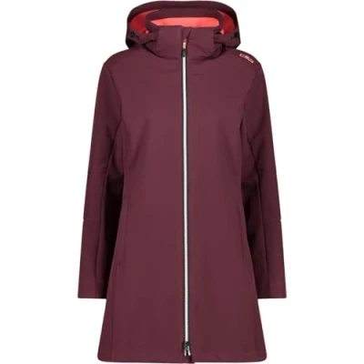 Abbildung von CMP Damenparka mit Kapuze und Reißverschluss, Burgund, M