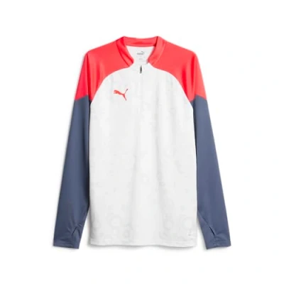 Abbildung von PUMA Herren Individualcup 1/4 Reißverschluss Oben Schweiß, White fire Orchid, 3XL