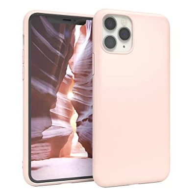 Abbildung von EAZY CASE Handyhülle Silikon mit Kameraschutz kompatibel iPhone 11 Pro in Hellrosa, Rosa, Ultra dünn, Slimcover, Silikonhülle, Hülle, Softcase, Backcover