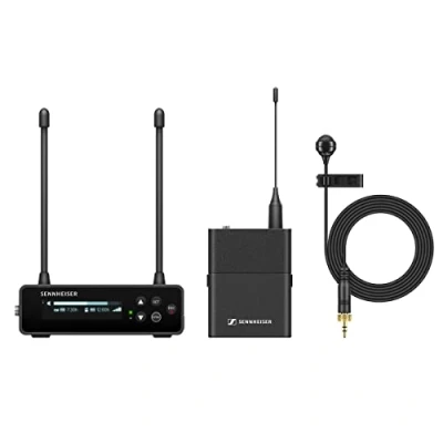 Abbildung von Sennheiser EW DP ME4 SET (R4 9) Tragbares digitales UHF Drahtlosmikrofonsystem mit Ansteckmikrofon Nierencharakteristik Schwarz (700022)