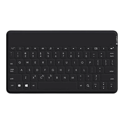 Abbildung von Logitech Keys To Go kabellose Bluetooth Tastatur, ultraleicht, für iPhone iPad und Apple TV, Schwarz
