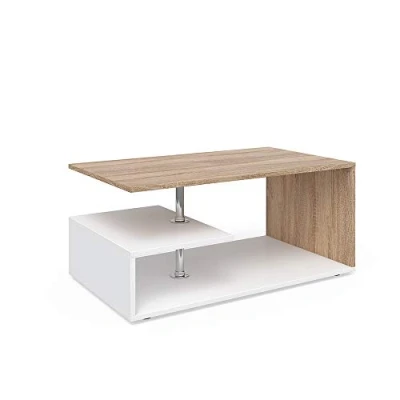 Abbildung von Vicco Couchtisch Guillermo, Weiß/Sonoma, 91 x 41 cm