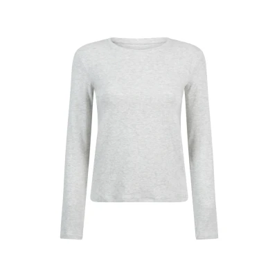 Abbildung von Hunkemöller Pointelle Longsleeved Nachtwäsche Shirt, Damen, Größe: SxS, Grey