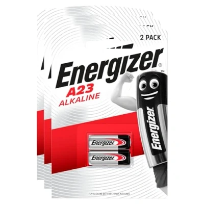 Abbildung von Energizer Alkaline A23 Batterien E23A 12 V Alkaline, hohe Leistung für kleine Geräte, Fernbedienungen, Modelle und Thermometer, 3 Blister mit 2