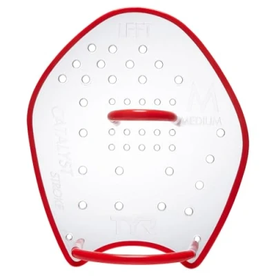 Abbildung von TYR Unisex Adult Catalyst Stroke Training Paddles Medium Sporting Goods, Red, M