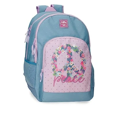 Abbildung von ROLL ROAD Peace Rucksack, mehrfarbig, 33 x 44 17 cm, Polyester, 24,68 l, bunt, Talla única, Tagesrucksa