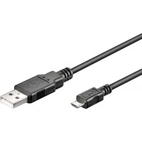 Abbildung von Goobay 93921 USB A auf Micro B Kabel 5m / Handykabel 480 Mbits Ladekabel 2.0 zu Type Stecker Adapterkabel Kupferleiter Schwarz 5 Meter