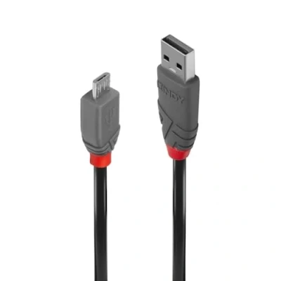 Abbildung von LINDY 36730 0.2m USB 2.0 Typ A an Micro B Kabel, Anthra Line, anthrazit