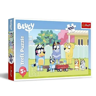 Abbildung von Bluey Puzzle Happy World 100 Teile Spannender Puzzlespaß, Puzzleteile