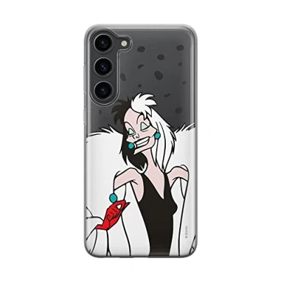 Abbildung von ERT Group Handyhülle für Samsung S23 Original und offiziell Lizenziertes Disney Muster Cruella 004 optimal an die Form des Handy angepasst, teilweise transparent