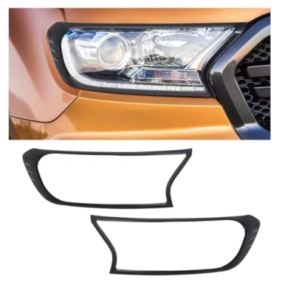 Abbildung von JHCHAN Scheinwerferabdeckung und Rücklichtabdeckung für Ford Ranger 2012 2022 Wildtrak Raptor XL XLT Limited Platinum Tremor T6 T7 T8 MK1 MK2 MK3 (2015 Scheinwerferabdeckung)