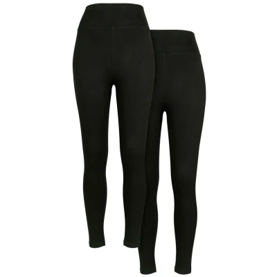 Abbildung von Urban Classics 2PACK Leggings Hosen, Damen, Größe: 3XL, black