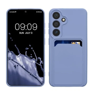 Abbildung von kwmobile Handyhülle kompatibel mit Samsung Galaxy S24 Hülle Handy Cover Fach für Karten in Lavendel