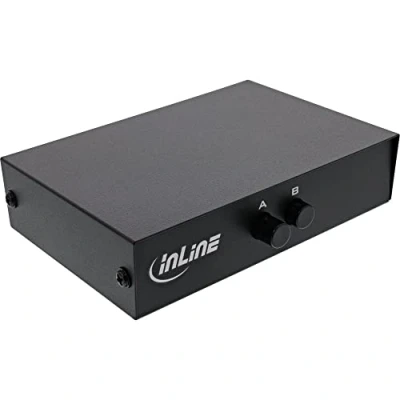 Abbildung von InLine® Seriell Umschalter manuell 2 Fach, RS232, 9 polig Sub D
